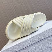 Fortok Dior Flat Sandals in White - 3