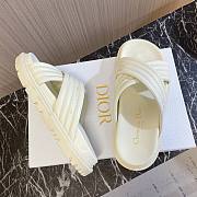 Fortok Dior Flat Sandals in White - 2