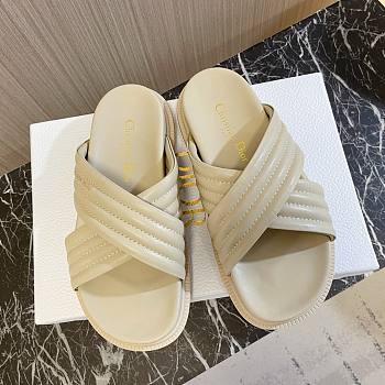 Fortok Dior Flat Sandals in Beige