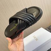Fortok Dior Flat Sandals in Black - 6