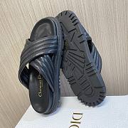 Fortok Dior Flat Sandals in Black - 2