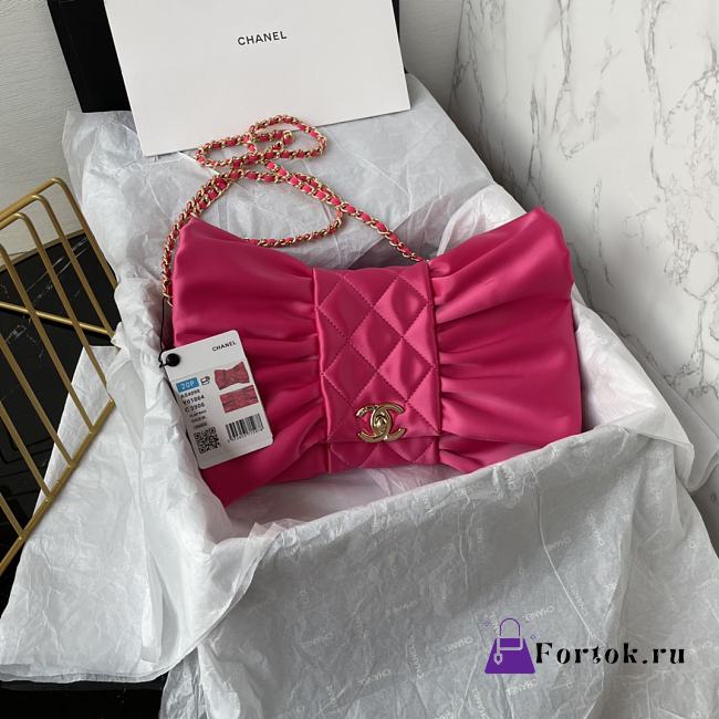 Fortok Chanel Bow Bag Pink 27x16x4cm - 1