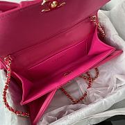Fortok Chanel Bow Bag Pink 27x16x4cm - 2