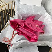 Fortok Chanel Bow Bag Pink 27x16x4cm - 3