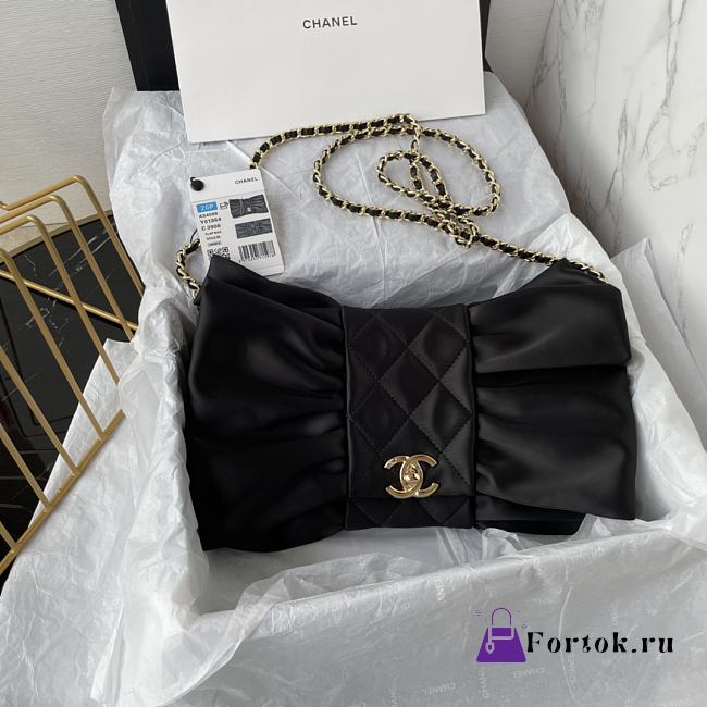 Fortok Chanel Bow Bag Black 27x16x4cm - 1