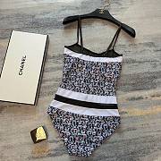 Fortok Chanel Multicolor Nylon and Spandex CC Swimsuit  - 5