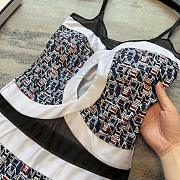 Fortok Chanel Multicolor Nylon and Spandex CC Swimsuit  - 2