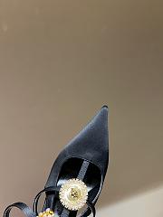 Fortok  Versace Cryststal Bow Knot High Heel Sandals Black - 6