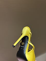 Fortok Versace Cryststal Bow Knot High Heel Sandals Yellow - 6