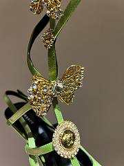 Fortok Versace Cryststal Bow Knot High Heel Sandals Green - 5