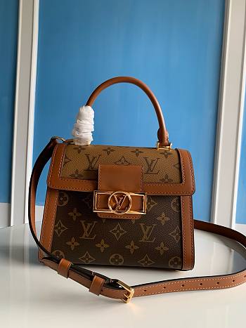 Fortok Louis Vuitton Dauphine Capitale Monogram Reverse Canvas Bag M46751 17.5x17.5x9cm