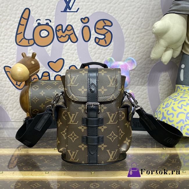 Fortok Louis Vuitton Nano Christopher Backpack Brown M82769 14x19x6cm - 1