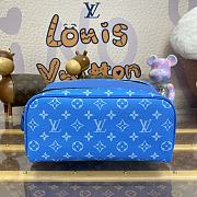 Fortok Louis Vuitton Dopp Kit Bag Blue M31037 28x15x16.5cm - 1