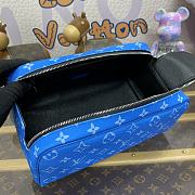 Fortok Louis Vuitton Dopp Kit Bag Blue M31037 28x15x16.5cm - 5