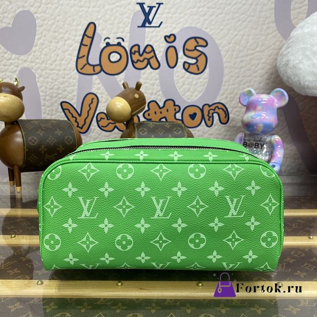 Fortok Louis Vuitton Dopp Kit Bag Green M31013 28x15x16.5cm - 1