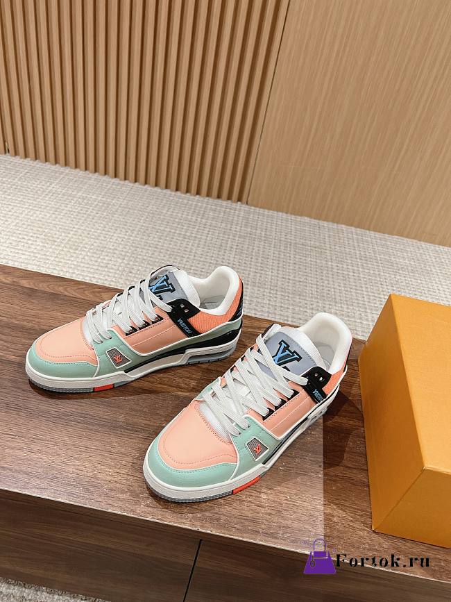 Fortok Louis Vuitton Trainers Orange Sneakers  - 1