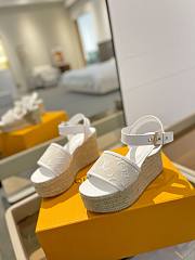 Fortok Louis Vuitton Starboard Wedge Sandals Beige - 1