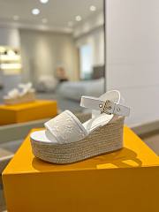 Fortok Louis Vuitton Starboard Wedge Sandals Beige - 4