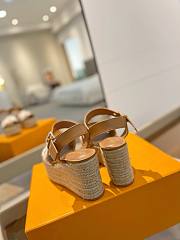 Fortok Louis Vuitton Starboard Wedge Sandals Brown - 6