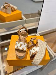 Fortok Louis Vuitton Starboard Wedge Sandals Brown - 3