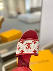 Fortok Louis Vuitton Starboard Wedge Sandals Red - 5