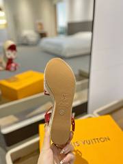 Fortok Louis Vuitton Starboard Wedge Sandals Red - 3