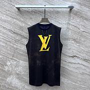 Fortok Louis Vuitton Printed Graphic LV Chain Sleeveless Vest - 1