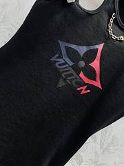 Fortok Louis Vuitton Knitted Rib Fabric Sleevelss Vest Black - 4