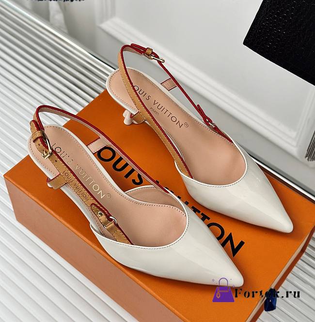 Fortok Louis Vuitton Slingbacks White - 1