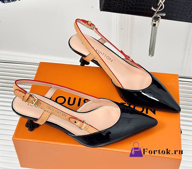 Fortok Louis Vuitton Slingbacks Black - 1