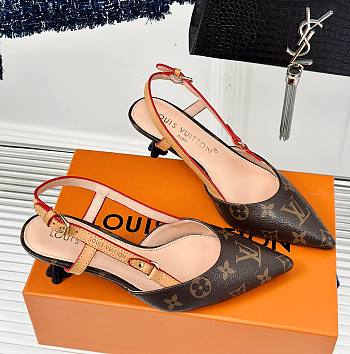 Fortok Louis Vuitton Slingbacks Monogram Brown