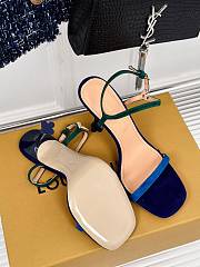 Fortok Louis Vuitton Blossom High-Heeled Sandals Blue - 4