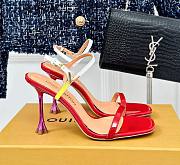 Fortok Louis Vuitton Blossom High-Heeled Sandals Red - 1