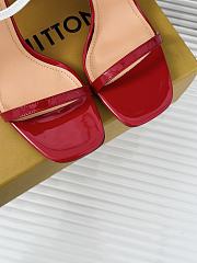 Fortok Louis Vuitton Blossom High-Heeled Sandals Red - 4