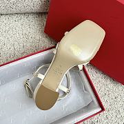 Fortok Valentino Rockstud Rivet Sandals White - 3