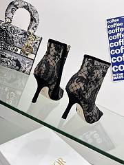 Fortok Dior Capture Heeled Ankle Boot Embroidered with Black Butterfly Motif - 4