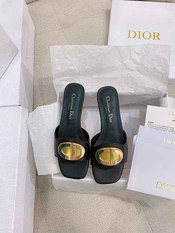 Fortok Dior Square Toe Sandals Black