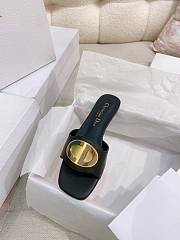 Fortok Dior Square Toe Sandals Black - 6
