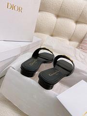 Fortok Dior Square Toe Sandals Black - 5