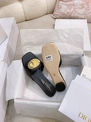 Fortok Dior Square Toe Sandals Black - 3