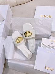 Fortok Dior Square Toe Sandals White - 5