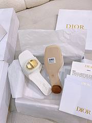 Fortok Dior Square Toe Sandals White - 6