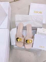 Fortok Dior Square Toe Sandals Beige - 1