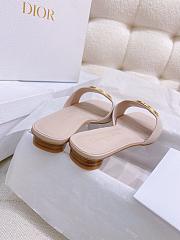 Fortok Dior Square Toe Sandals Beige - 6