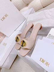 Fortok Dior Square Toe Sandals Beige - 4
