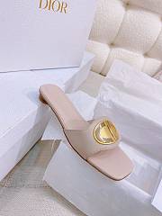 Fortok Dior Square Toe Sandals Beige - 3