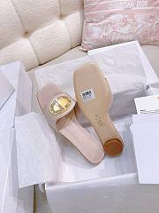 Fortok Dior Square Toe Sandals Beige - 2