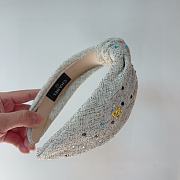 Fortok Chanel Pearl Knot Headband Black/White - 6