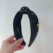 Fortok Chanel Pearl Knot Headband Black/White - 3