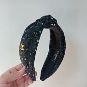 Fortok Chanel Pearl Knot Headband Black/White - 2